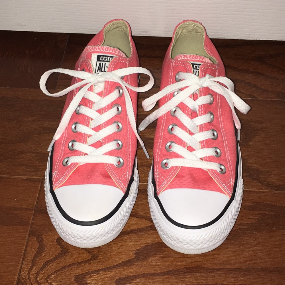 Coral Converse sneakers